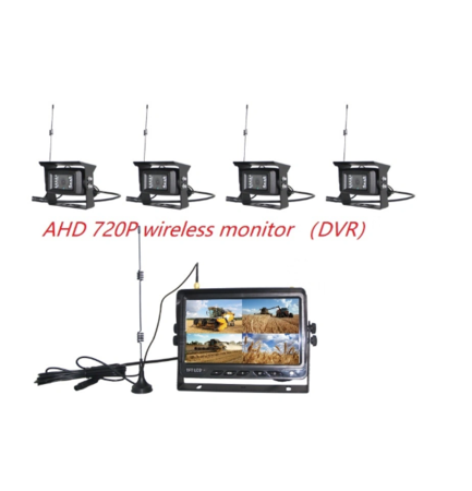 7 Ahd Wireless Backup Rear View Quad Car LCD Monitor